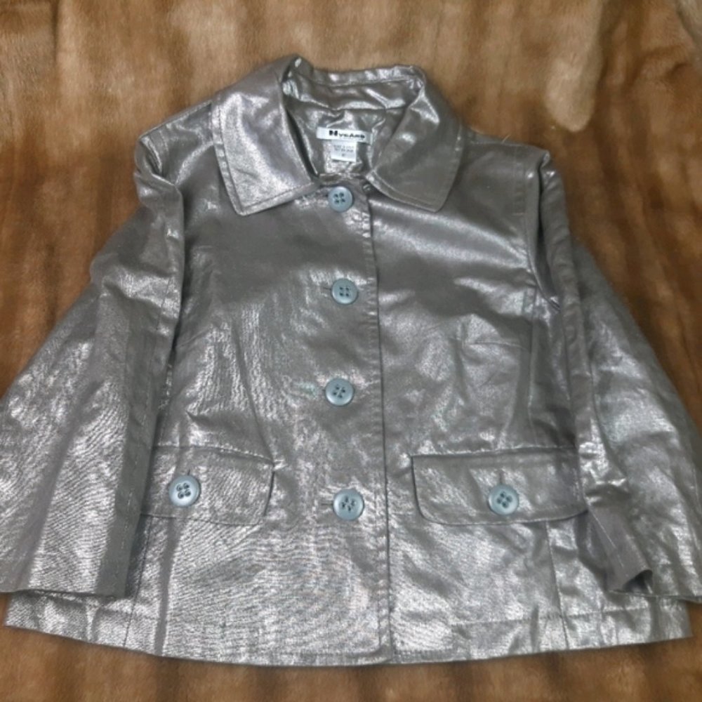 Like new Nygard silver jacket coat 3/4 sleeves